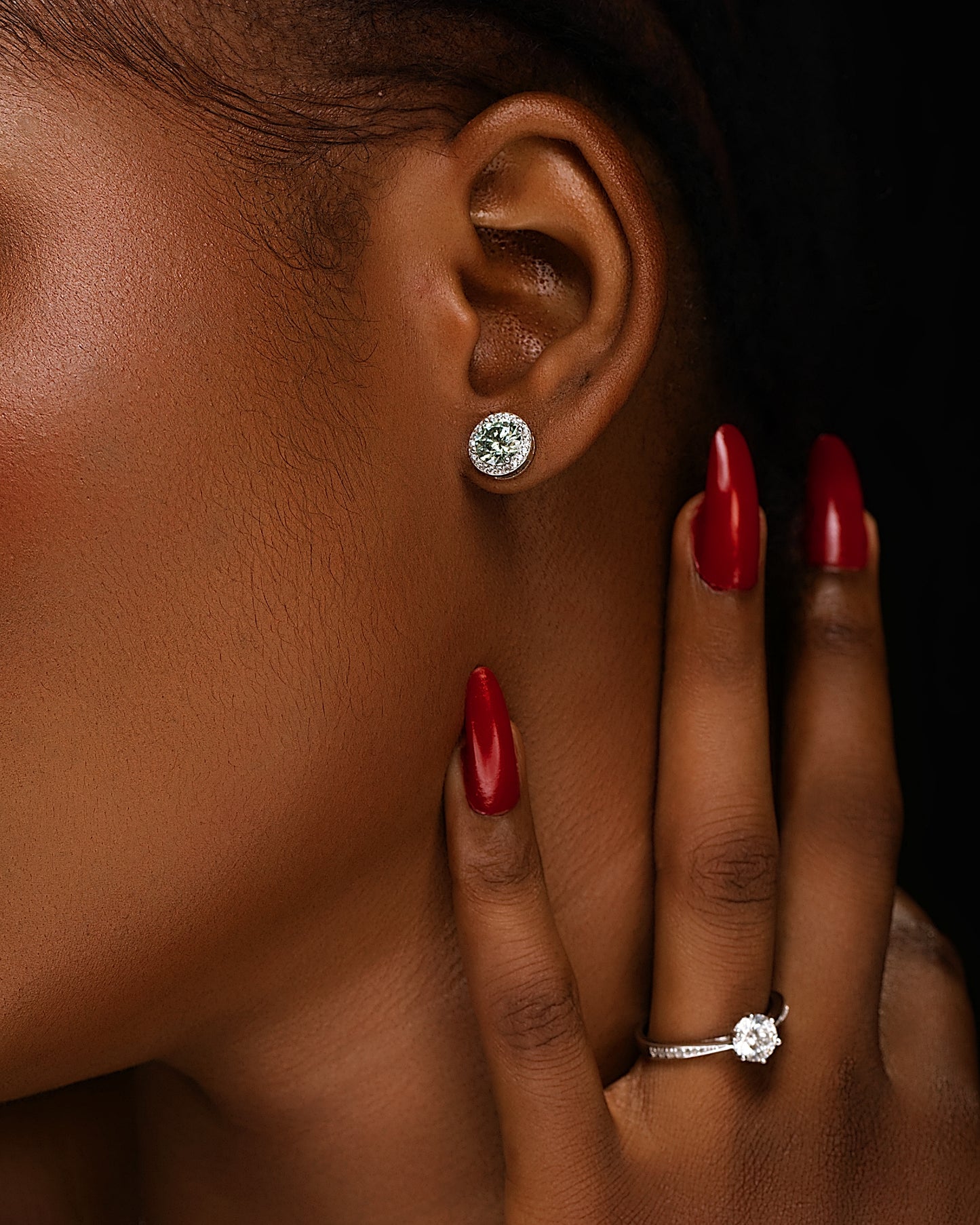 Boucles d’oreilles moissanite