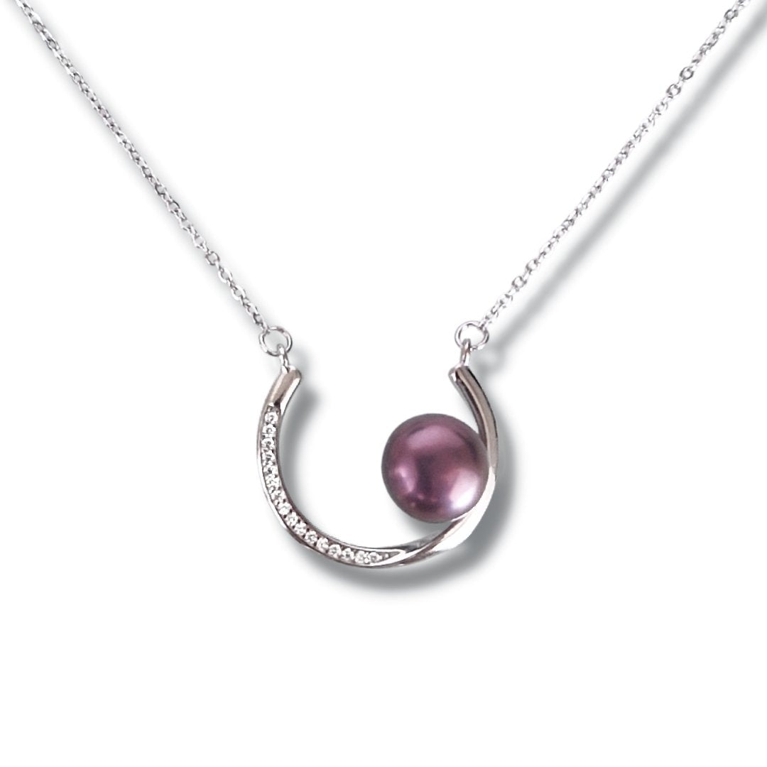 Perle de Culture Rose-Mauve