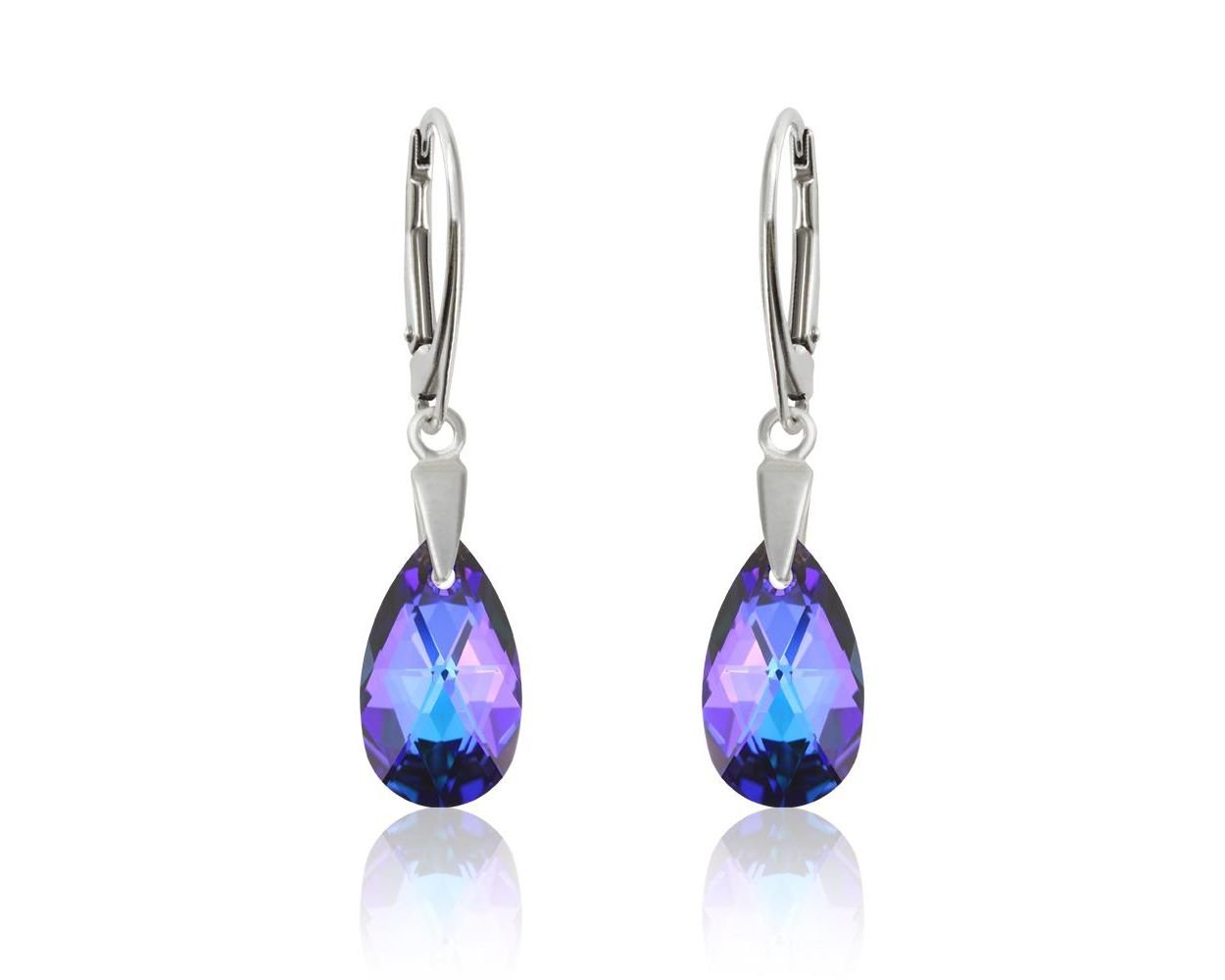 Boucles d'oreilles en Argent et Cristaux
