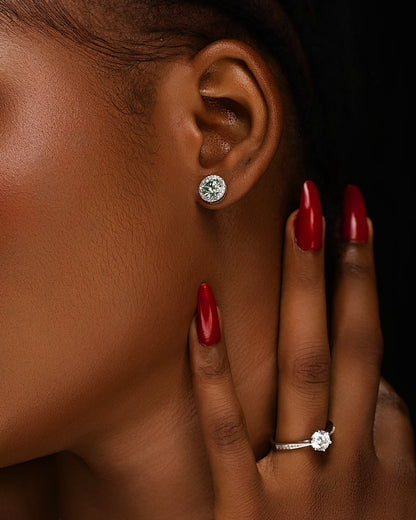 Boucles d’oreilles moissanite