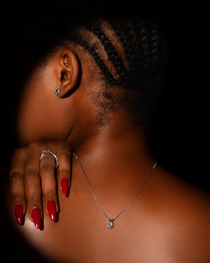 Collier Moissanite VVS1 et argent 925