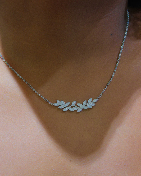 Collier feuille argent 925