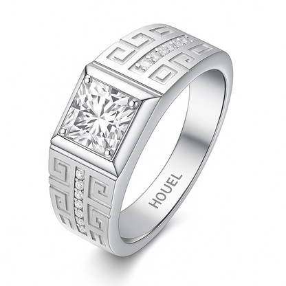 Chevalière moissanite VVS1