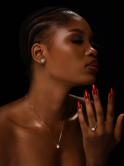 Collier Moissanite VVS1 et argent 925