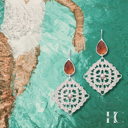 Boucles d'oreilles argentées