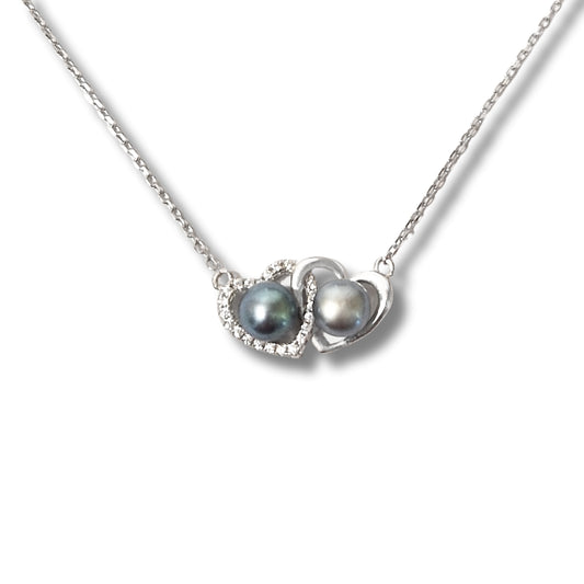 Collier Argent avec 2 perles du Culture