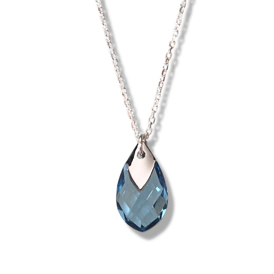 Pendentif Cristal et chaîne Argent 925