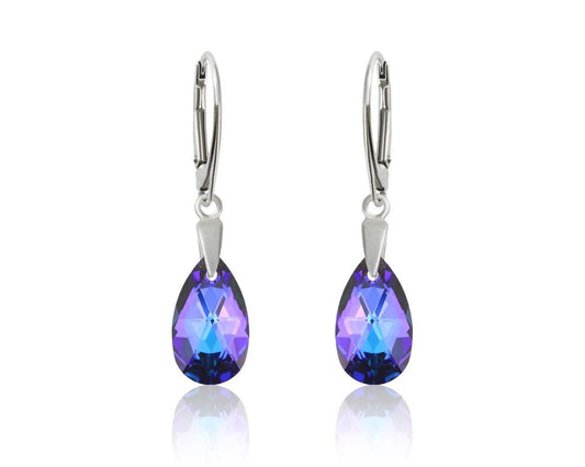 Boucles d'oreilles en Argent et Cristaux