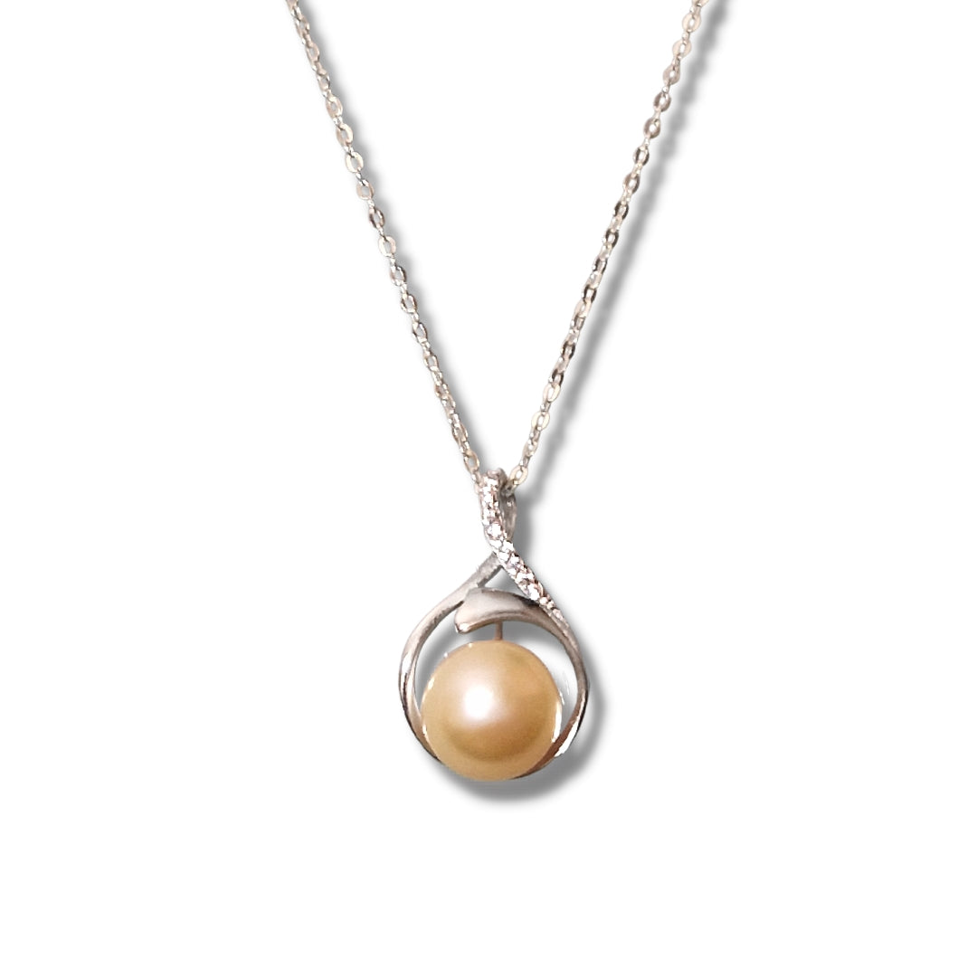 Collier Argent 925 et Perle de Culture doré