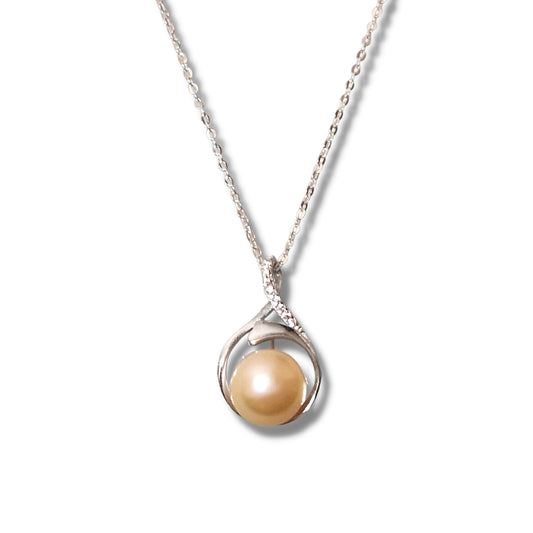 Collier Argent 925 et Perle de Culture doré